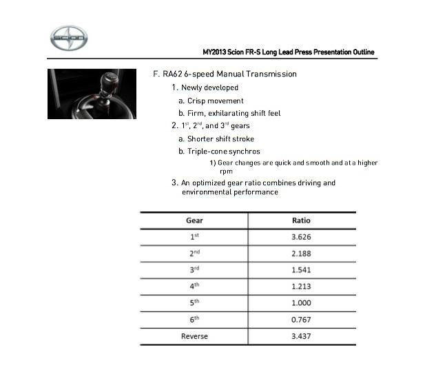 toyota transmission gear ratio #7